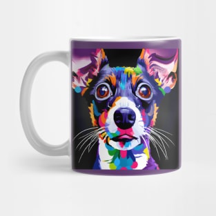 Rat Terrier Photo Art Print 90s Mug